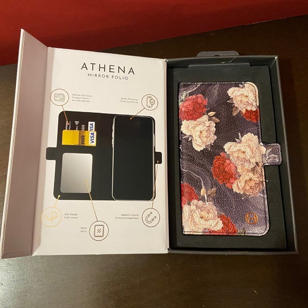 ⭐4 FOR $20⭐ HABITU Athena Floral Mirror Folio Case for iPhone X/XS - NEW - Picture 2 of 3
